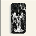 Black Gothic angel with wings phone case, iPhone 16, 15pro, 13.